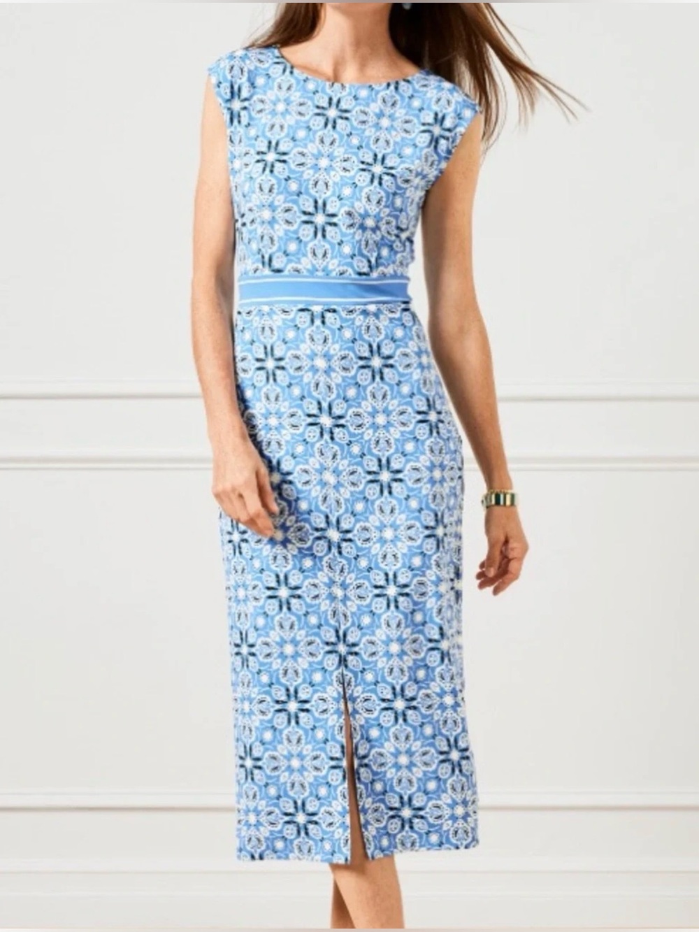 Talbots EFFORTLESS JERSEY MIDI DRESS  ALLURE MEDALLION 24W